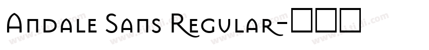 Andale Sans Regular字体转换